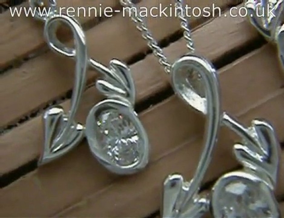 Charles Rennie Mackintosh silver jewellery set DSG156