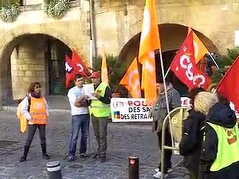 Jean Claude Vacher CGT 28 octobre à Bagnols sur Cèze