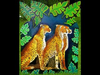 Peintures de Nathalie Souin:grands panneaux d'Animaux