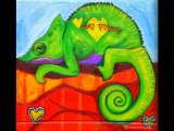 Peintures de Nathalie Souin:Animaux:amphibiens et reptiles