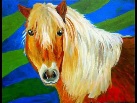 Peintures de Nathalie Souin:Animaux :chevaux,chiens et chats