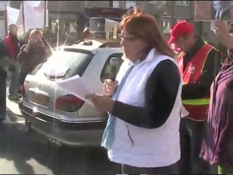 manifestation sur les retraites à Avranches - 28 oct 2010