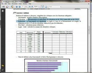 Soustraction et fonction SI