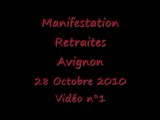 Manifestation retraites Avignon 28 Octobre 2010 N°1