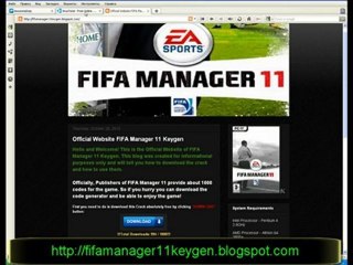 Free FIFA Manager 11 keygen