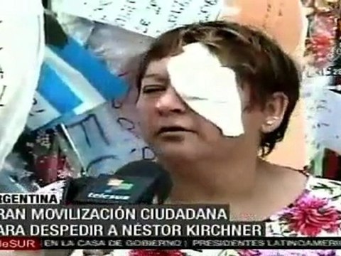Gran movilización ciudadana para despedir a Néstor Kirchner