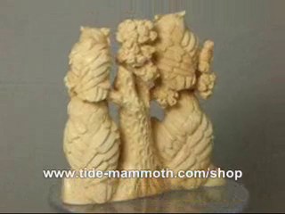 mammoth ivory carving Five Owls Group 37354