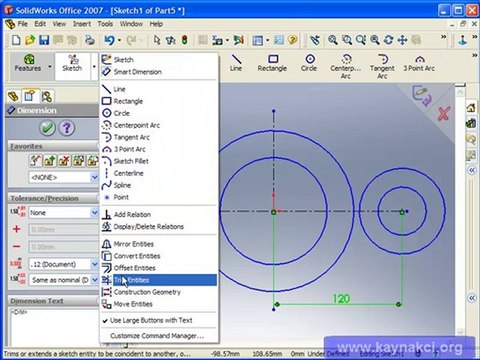 Solidworks ile 2 boyutlu çizim -1