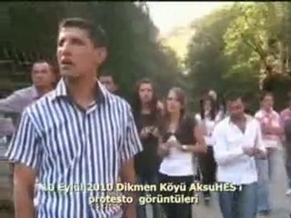 Dikmen Köyü AksuHES'i protesto etti.