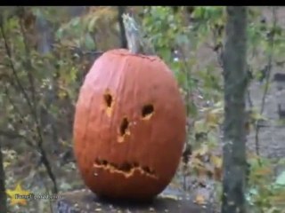 Carving A Jack-O-Lantern With A Gun