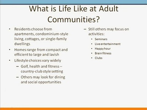 Adult Communities