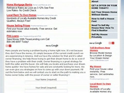 How To Buy A House With No Banks-Owner Financing