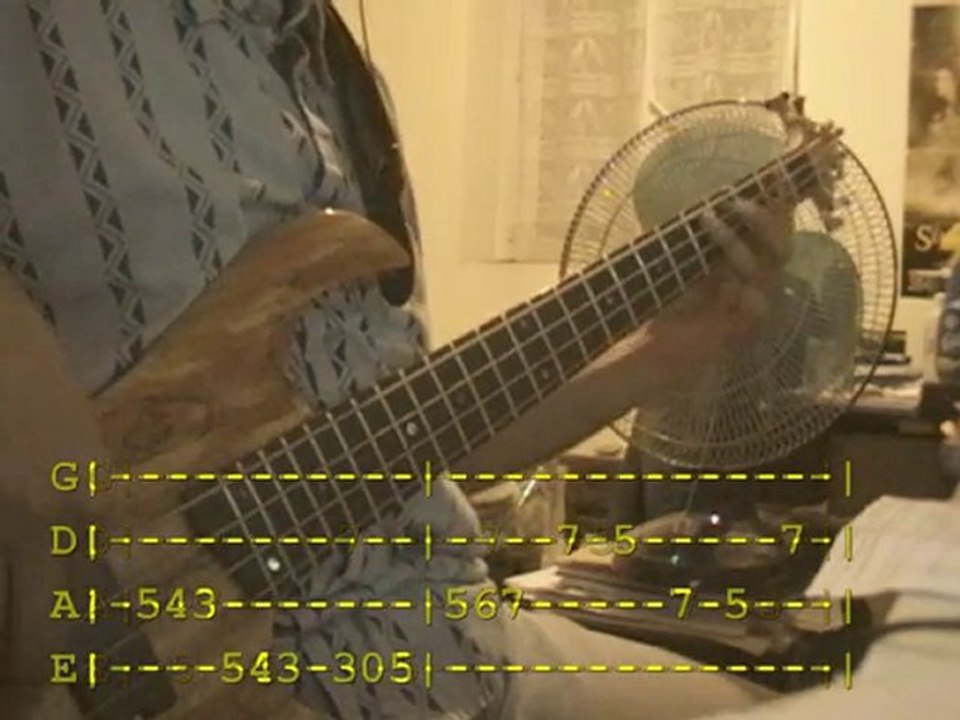 Yoshiyuki Taira's solo from BECK 9 (bass cover+tab)