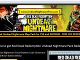 Undead Nightmare Free DLC Redeem codes for PS3 and Xbox360