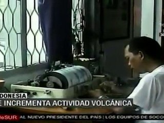 Se incrementa actividad volcánica en Indonesia