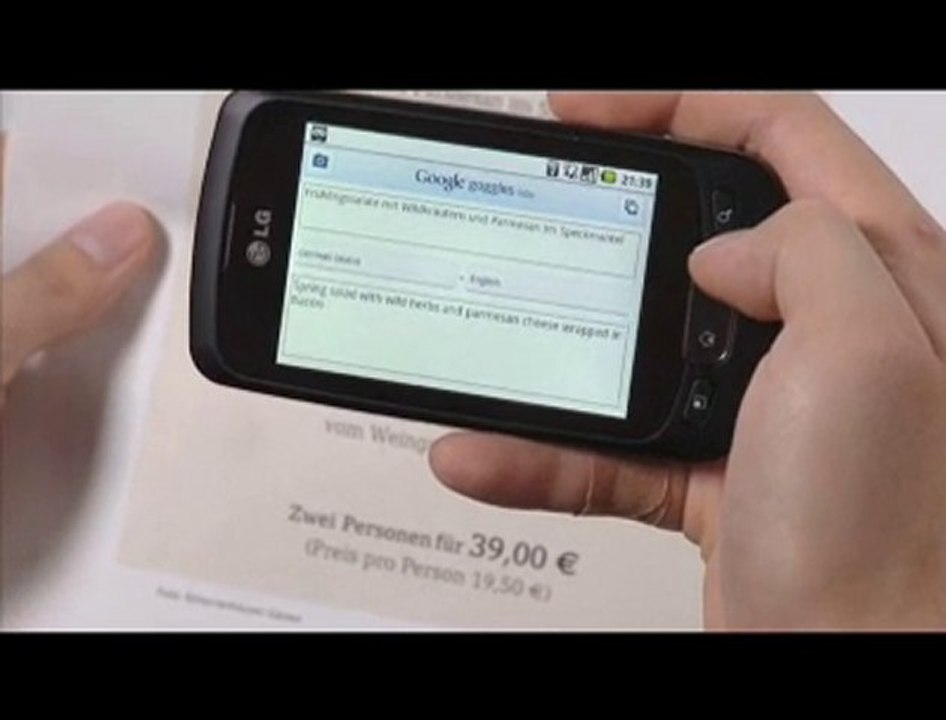 Incríveis funções do Google no LG Optimus One