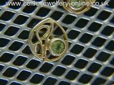 Gold Celtic Earrings DWO430G Peridot