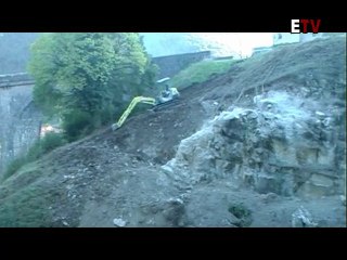 Minage rocher talus SNCF de L'Escarène 28/10/2010