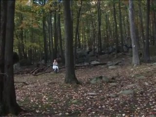 In the Woods- woman in white