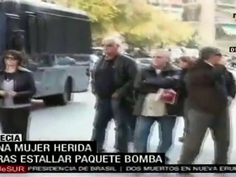 Uno de los paquetes bomba interceptados en Grecia presuntame
