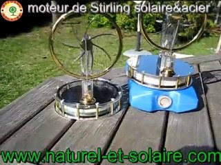 Moteur de Stirling Solaire ou en acier poli, mobile, deco