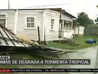 Tomás se degrada tormenta tropical
