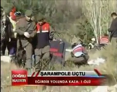 EĞİRDİR YOLUNDA KAZA: 1 ÖLÜ