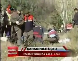 EĞİRDİR YOLUNDA KAZA: 1 ÖLÜ