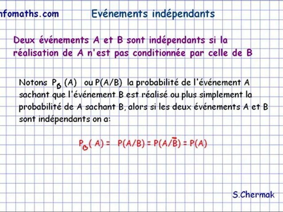 Evénements indépendants