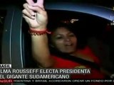 Miles de brasileños celebran victoria de Dilma Rousseff