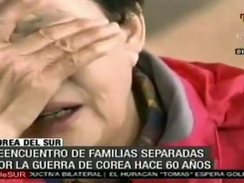 Reencuentro de familias separadas por la guerra de Corea hace 60 años