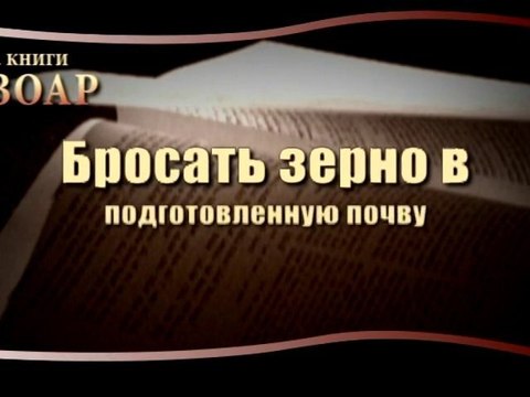 Бросать зерно в подготовленную почву. (Сила Книги Зоар)