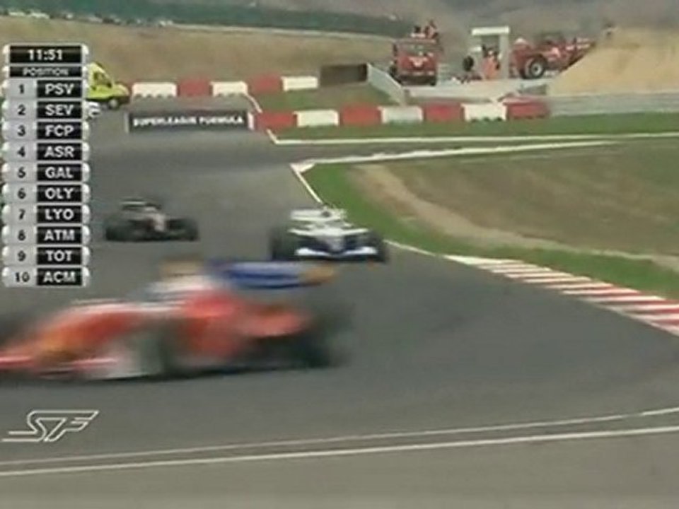 Race2 restart 2010 SuperLeague Formula Rd11 Navarra SF