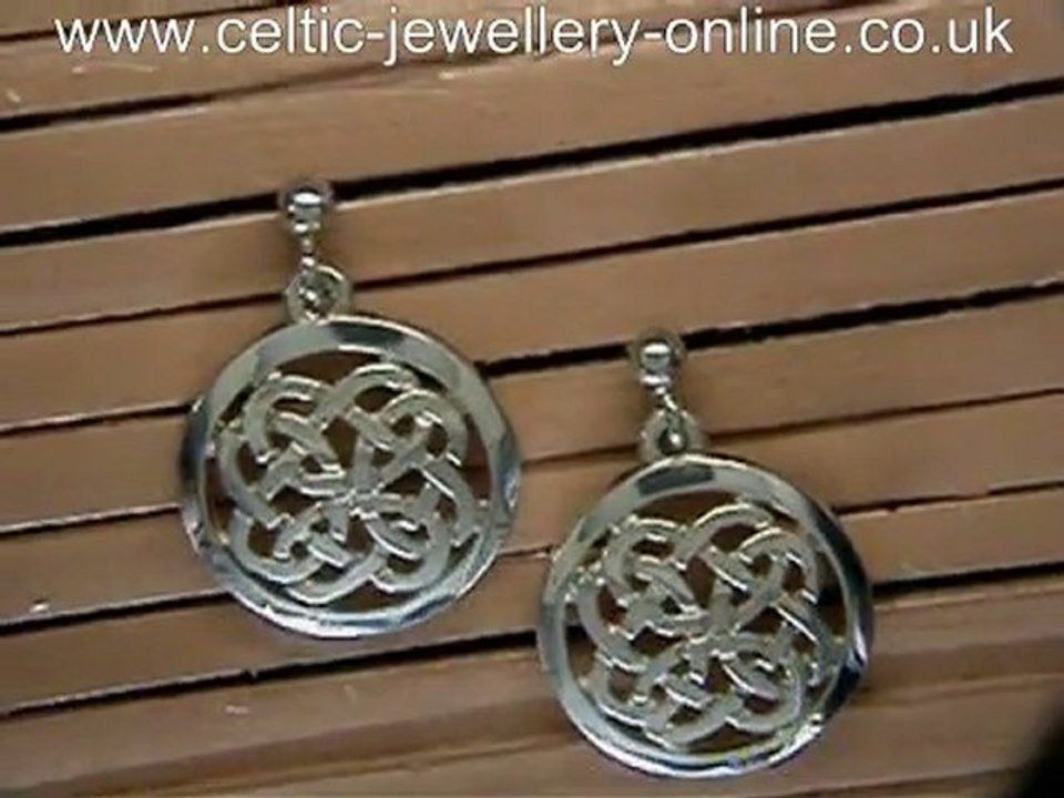 Silver Celtic Earrings DSF324