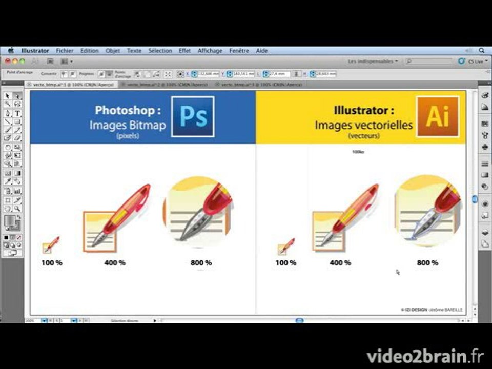 Illustrator CS5 : Pixels et vecteurs