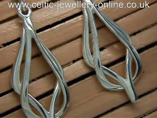 Silver Celtic Earrings DSF106
