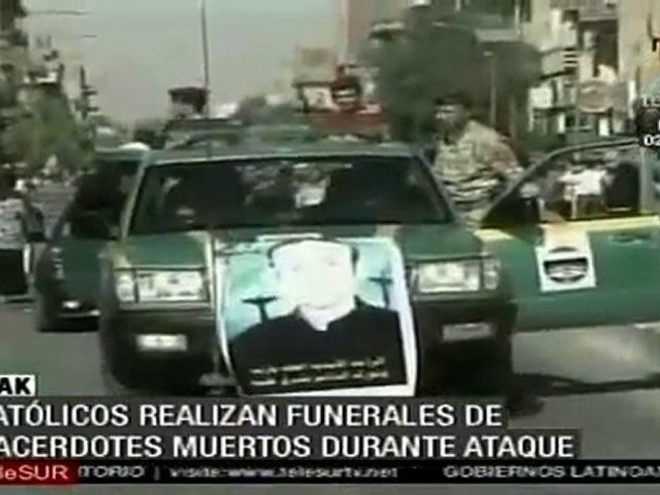 Católicos realizan funerales de sacerdotes muertos durante ataque en Bagdad