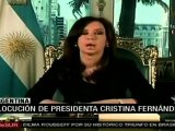 Cristina Fernández agradeció muestras de solidaridad y amor del pueblo argentino por Néstor Kirchner