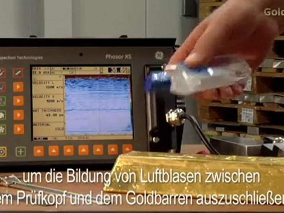 Der goldmoney standard - ultraschall goldbarren-test