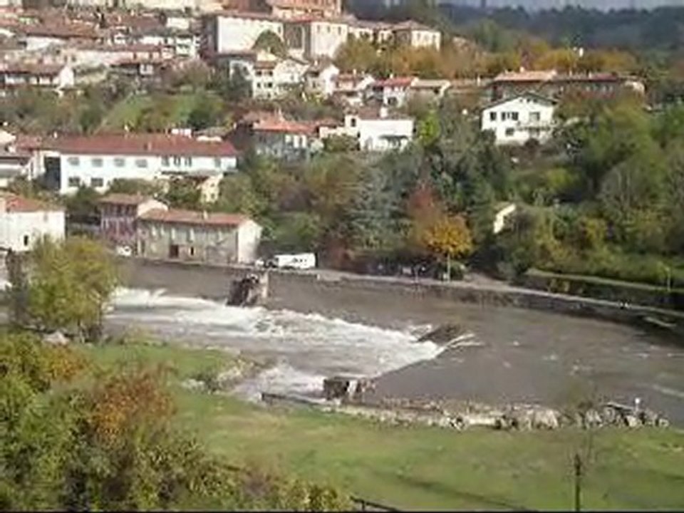 Petite Crue du Salat à saint Girons et Saint Lizier