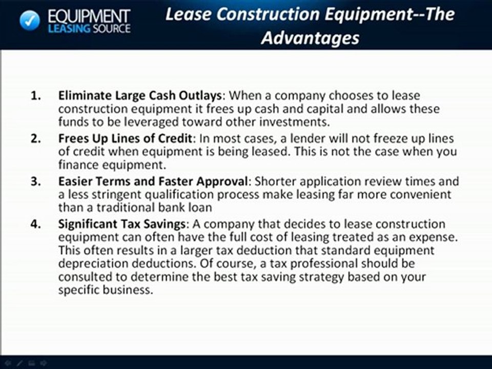 Construction Equipment Leasing