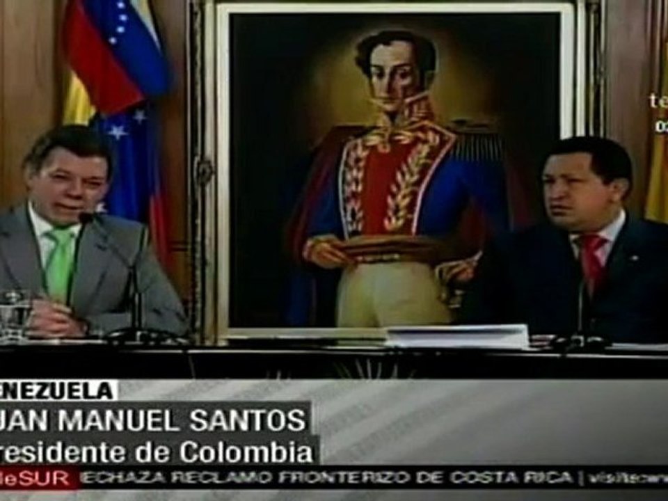 Santos y Chávez advierten de que "nadie descarrilará" sus relaciones