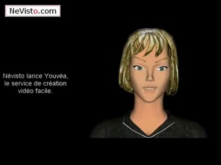 Journal télévisé d'entreprise avec présentateur virtuel.