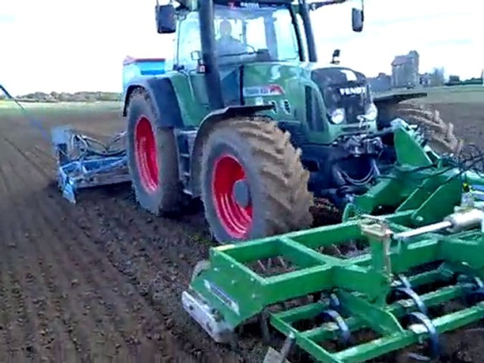 semis blé fendt 820 + solitair 9