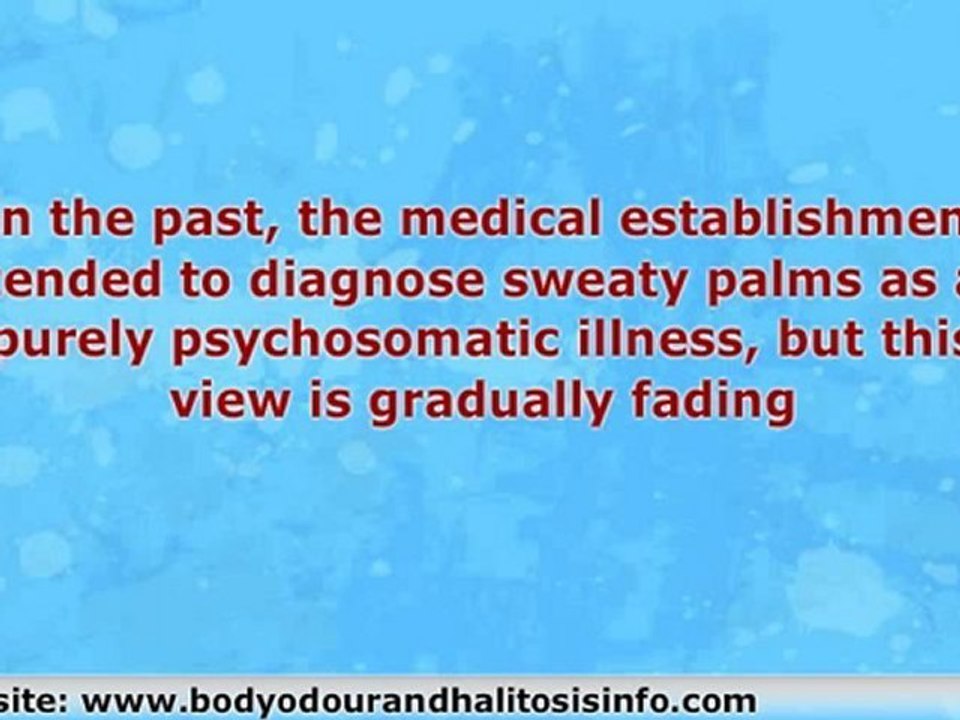 Embarrassing Sweaty Palms