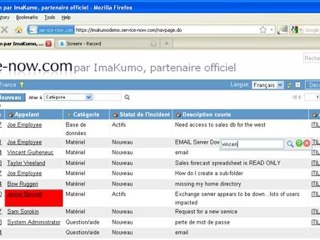 Présentation de Service-now.com, SaaS & ITIL, focus Incident