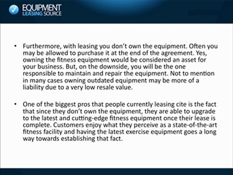 Fitness Equipment Leasing