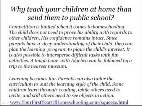 Benefits of Homeschooling
