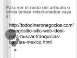 franquicias baratas mexico Elnegositio – Sitio Web Ideal