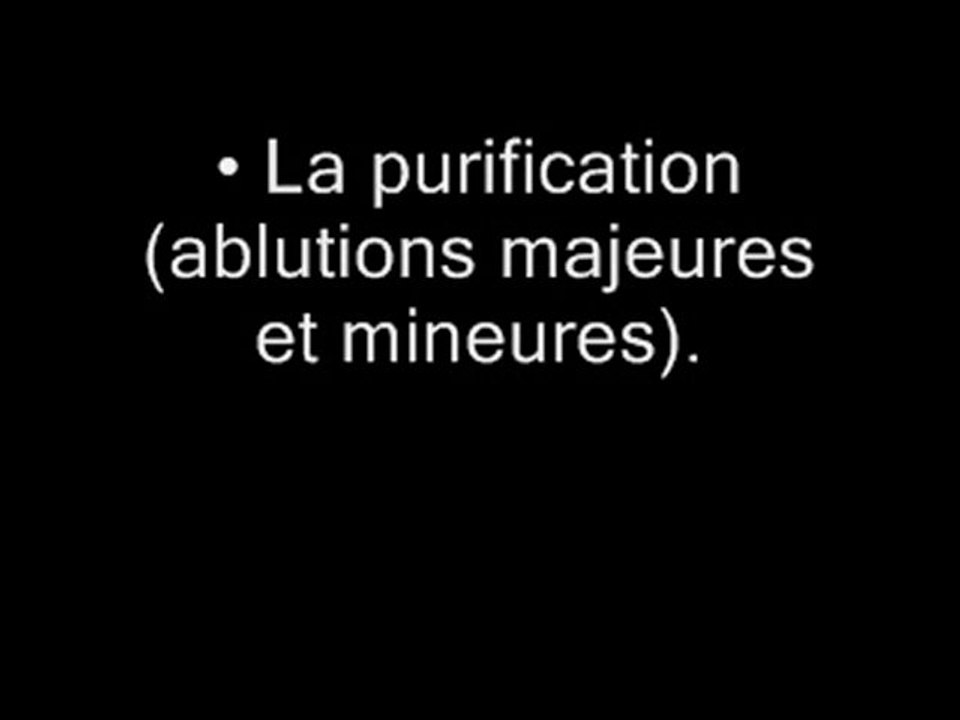 Les conditions de validité la prière